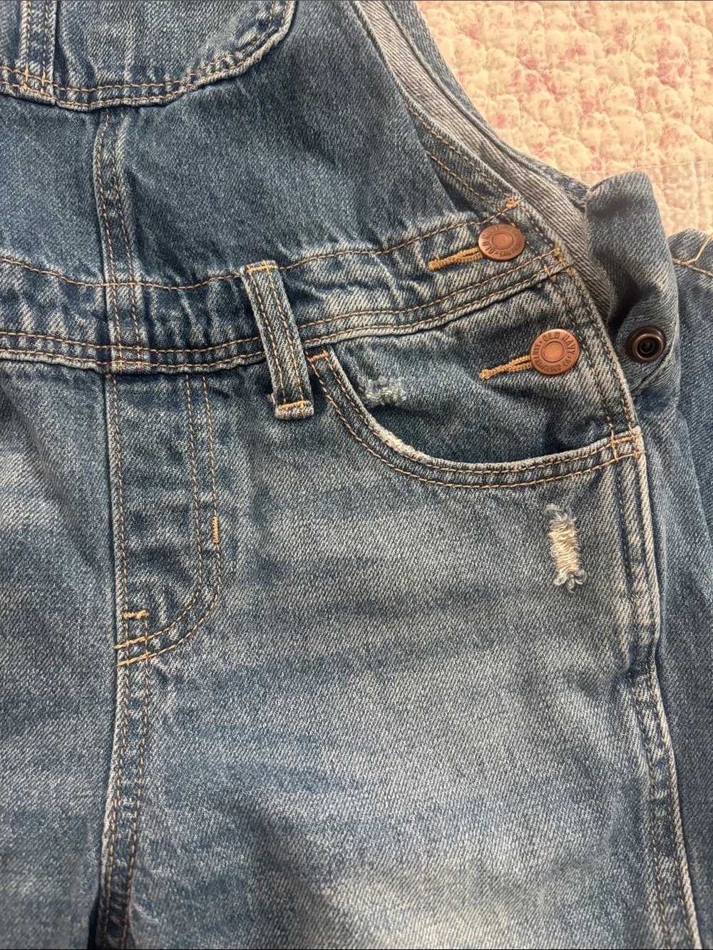 Old Navy Light Blue Denim Overalls